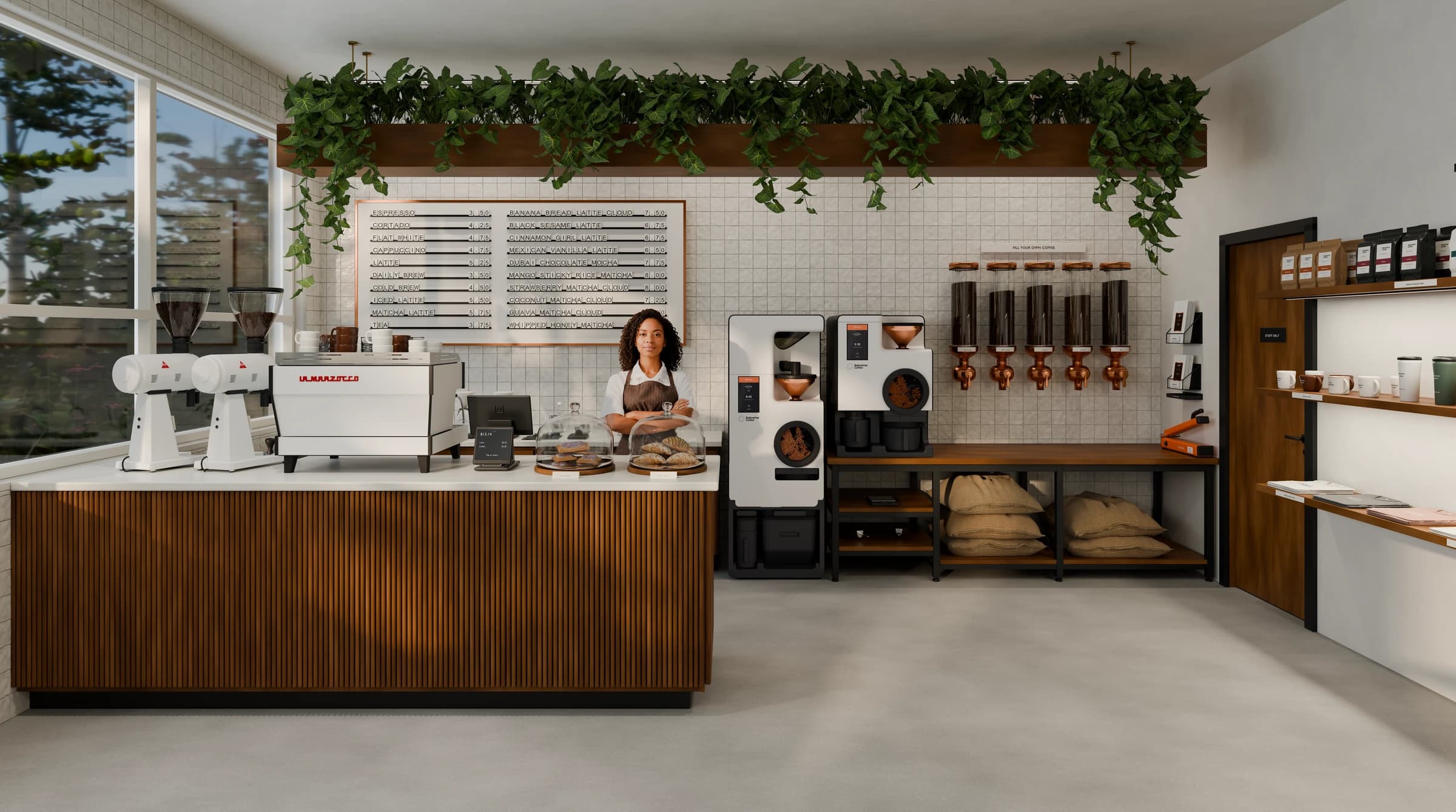 Bellwether Shop Roaster in a café setting